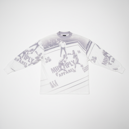 Oversize Longsleeve BOXING RING Vasporous Grey