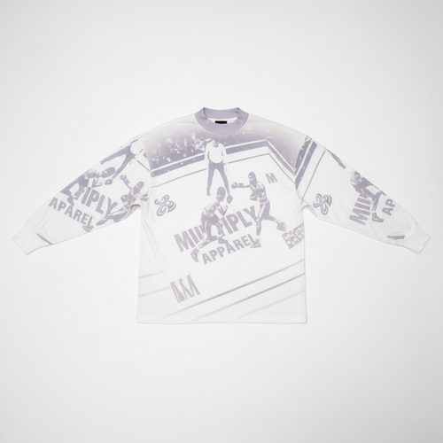 Oversize Longsleeve BOXING RING Vasporous Grey