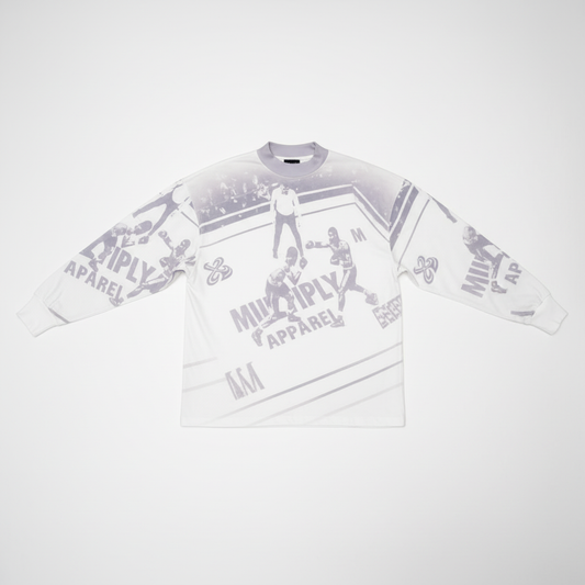 Oversize Longsleeve BOXING RING Vasporous Grey